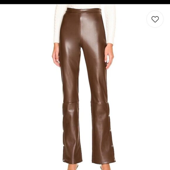 Superdown Paloma Buttoned Pant in Chocolate Brown - Picture 1 of 8